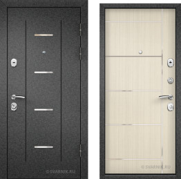 Дверь металлическая с терморазрывом на улицу в дом порошковая — массив