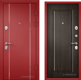 Дверь входная антивандальная на дачу порошковая — МДФ