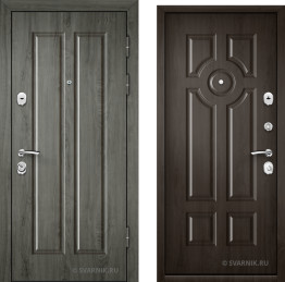 Дверь металлическая антивандальная на дачу шпон — шпон