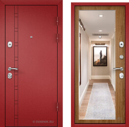 Дверь металлическая антивандальная на дачу порошковая — массив