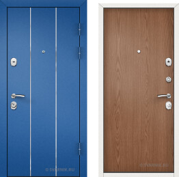 Дверь металлическая утепленная уличная порошковая — ламинат