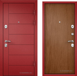 Дверь металлическая с терморазрывом на улицу порошковая — ламинат