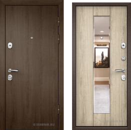 Дверь металлическая левая уличная ламинат — шпон