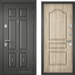Внешняя термо дверь в загородный дом винорит — шпон