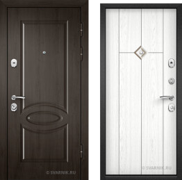 Дверь входная с терморазрывом на дачу шпон — массив