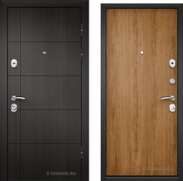 Дверь металлическая с терморазрывом уличная МДФ — ламинат
