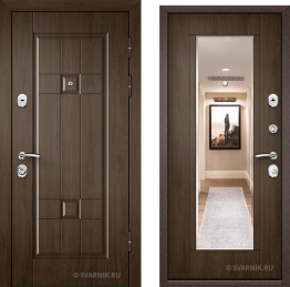 Дверь с терморазрывом на дачу для улицы с зеркалом винорит — МДФ